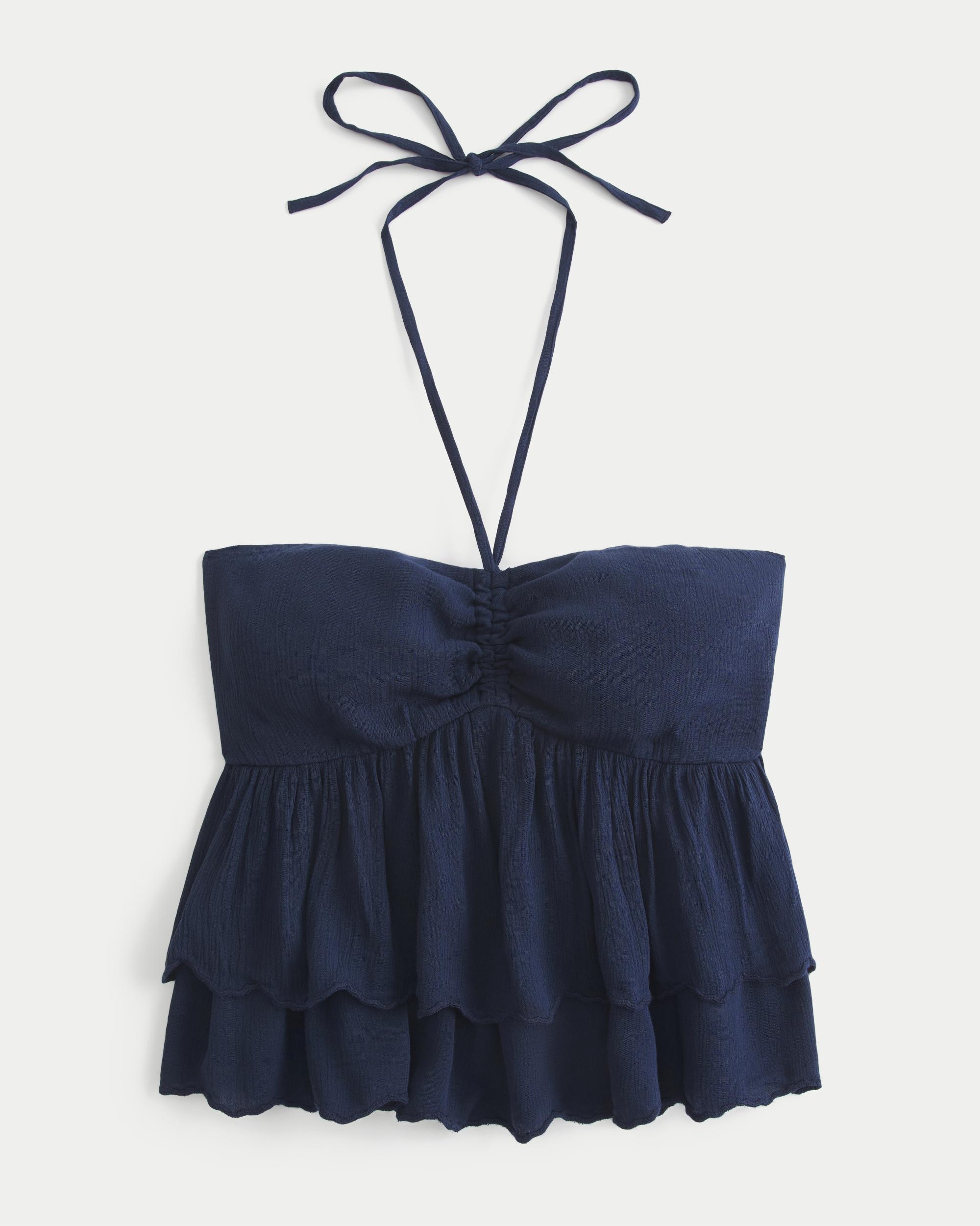 Tiered Halter Babydoll Top Product Image