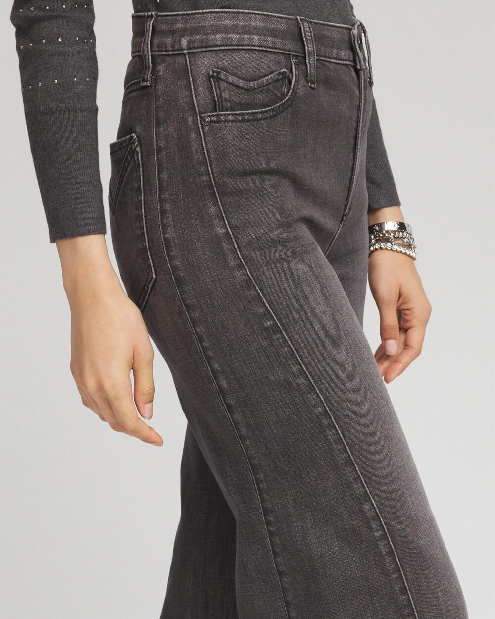 Wide Leg Frayed Hem Jeans Product Image