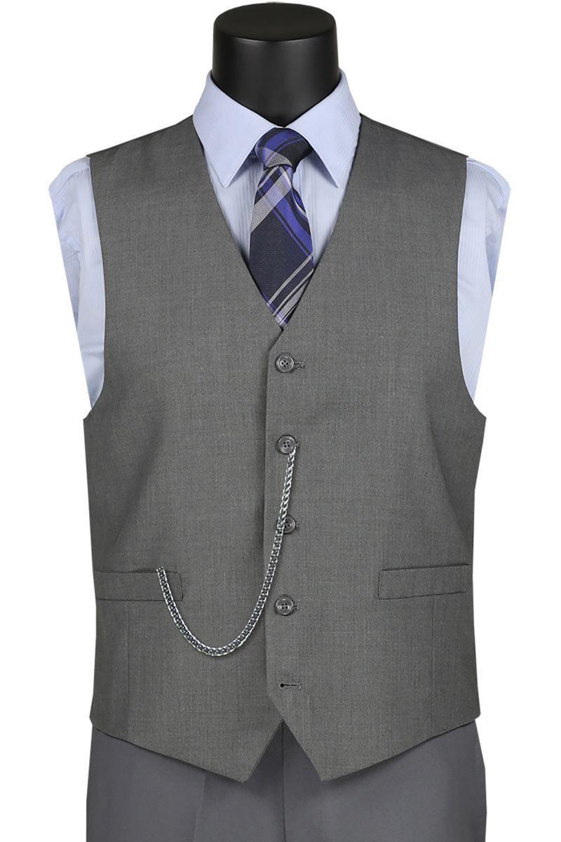 Blue Slim Fit Vest Single Breasted 5 Button Design Product Image