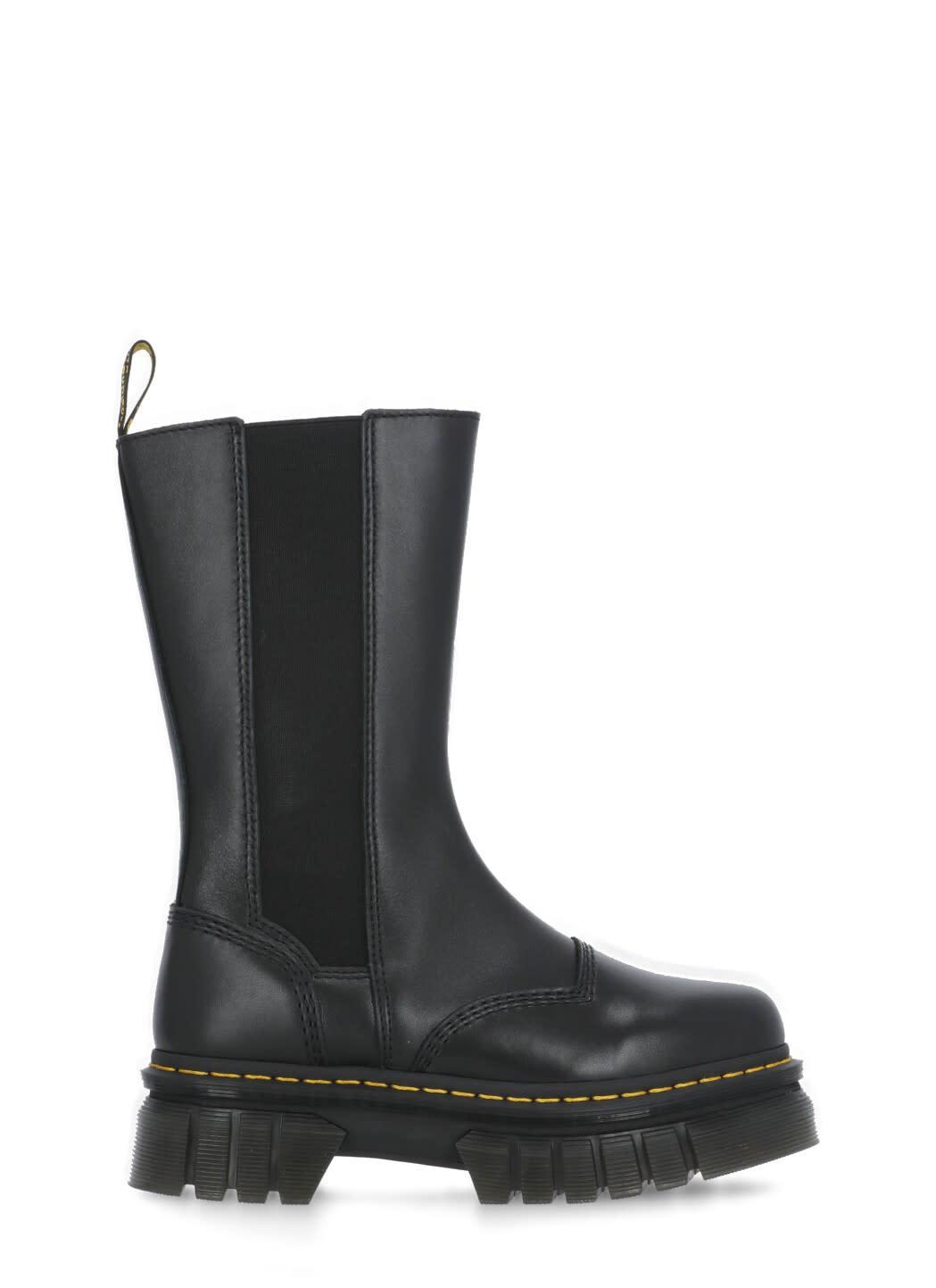 DR. MARTENS' Audrick Tall Nappa Leather Boots In Black Product Image