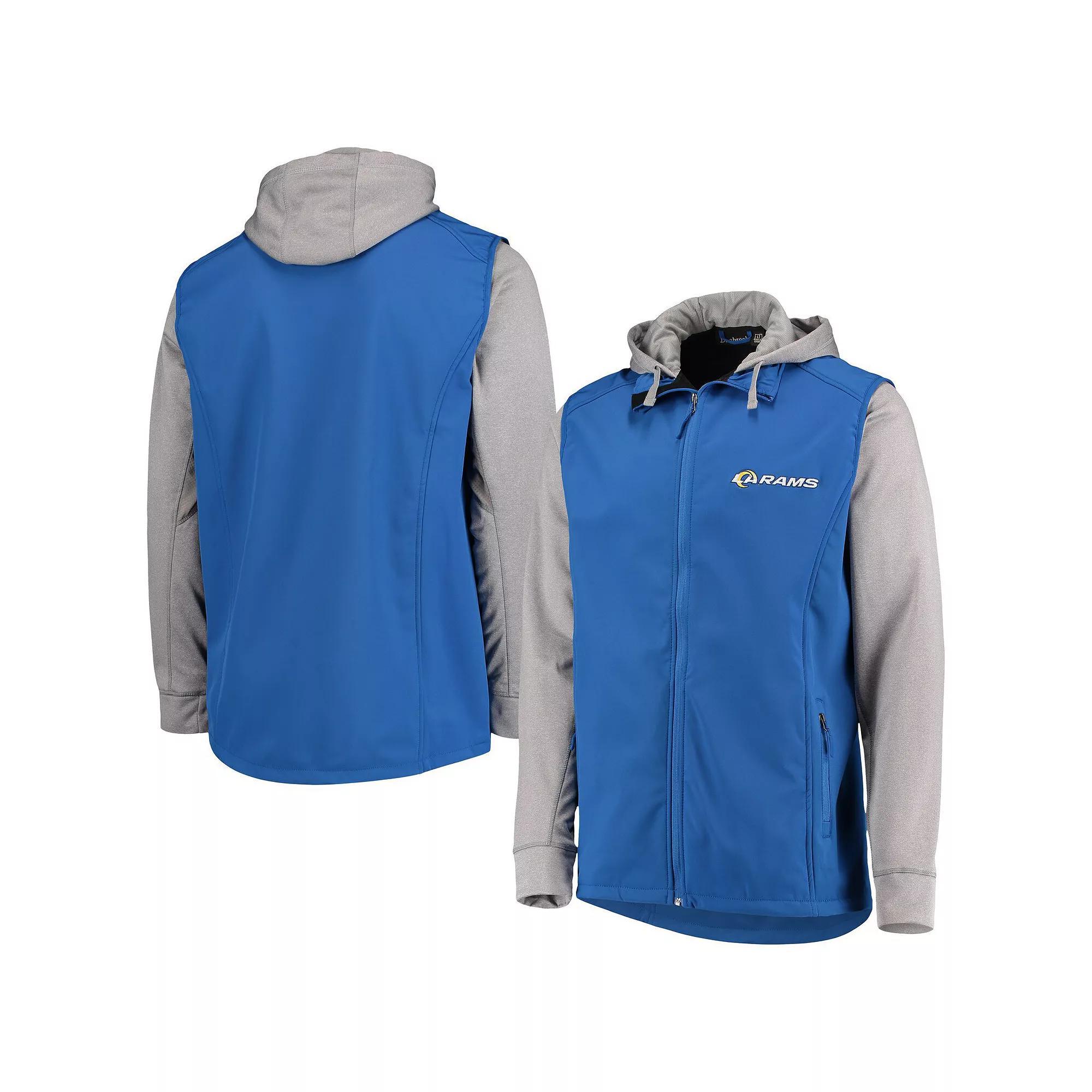 Men's Dunbrooke Royal/Gray Los Angeles Rams Big & Tall Alpha Full-Zip Hoodie Jacket, Size: LT, Blue Product Image