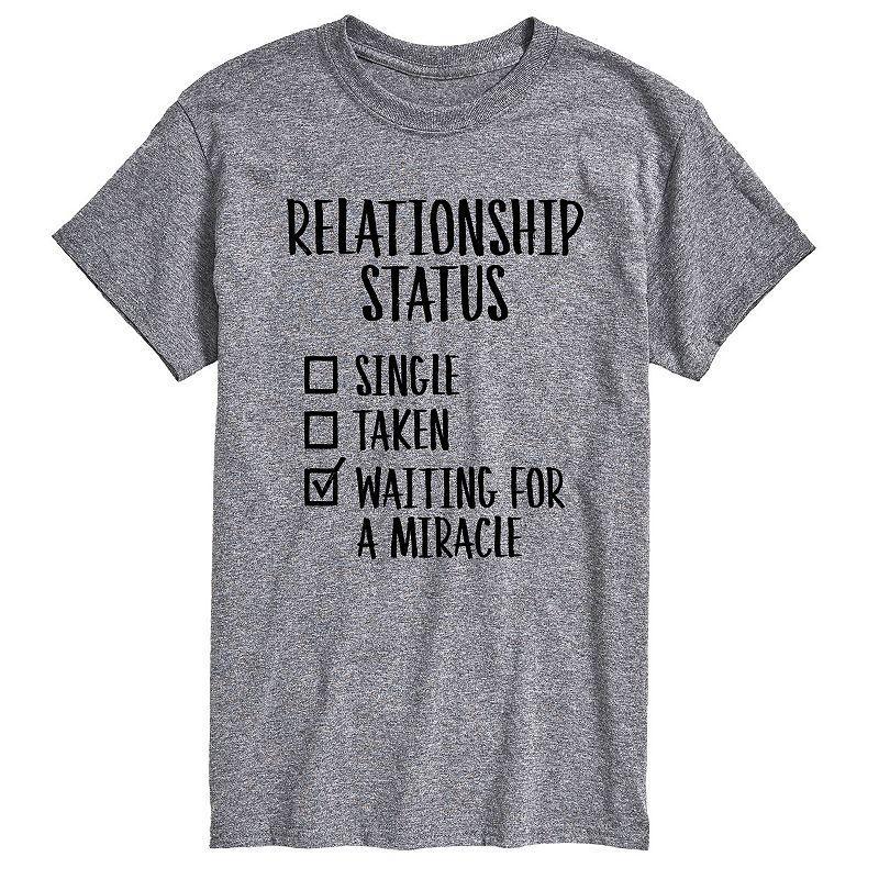 Men's Relationship Status Checklist Tee, Size: Small, White Product Image