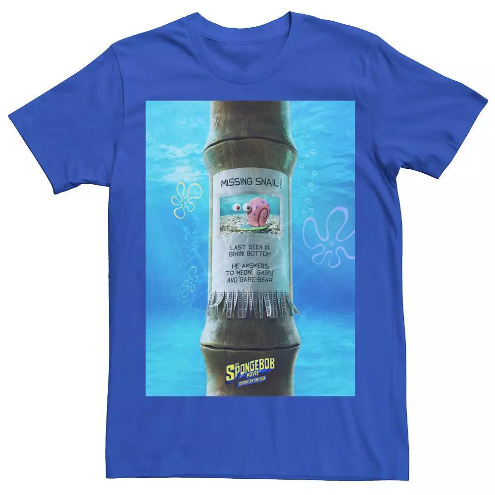 Men's SpongeBob SquarePants Movie Sponge On The Run Missing Snail Tee,  Product Image