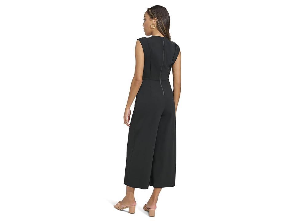 Calvin Klein Wide Leg Jumpsuit with Knitted Side Detail Women's Dress Product Image