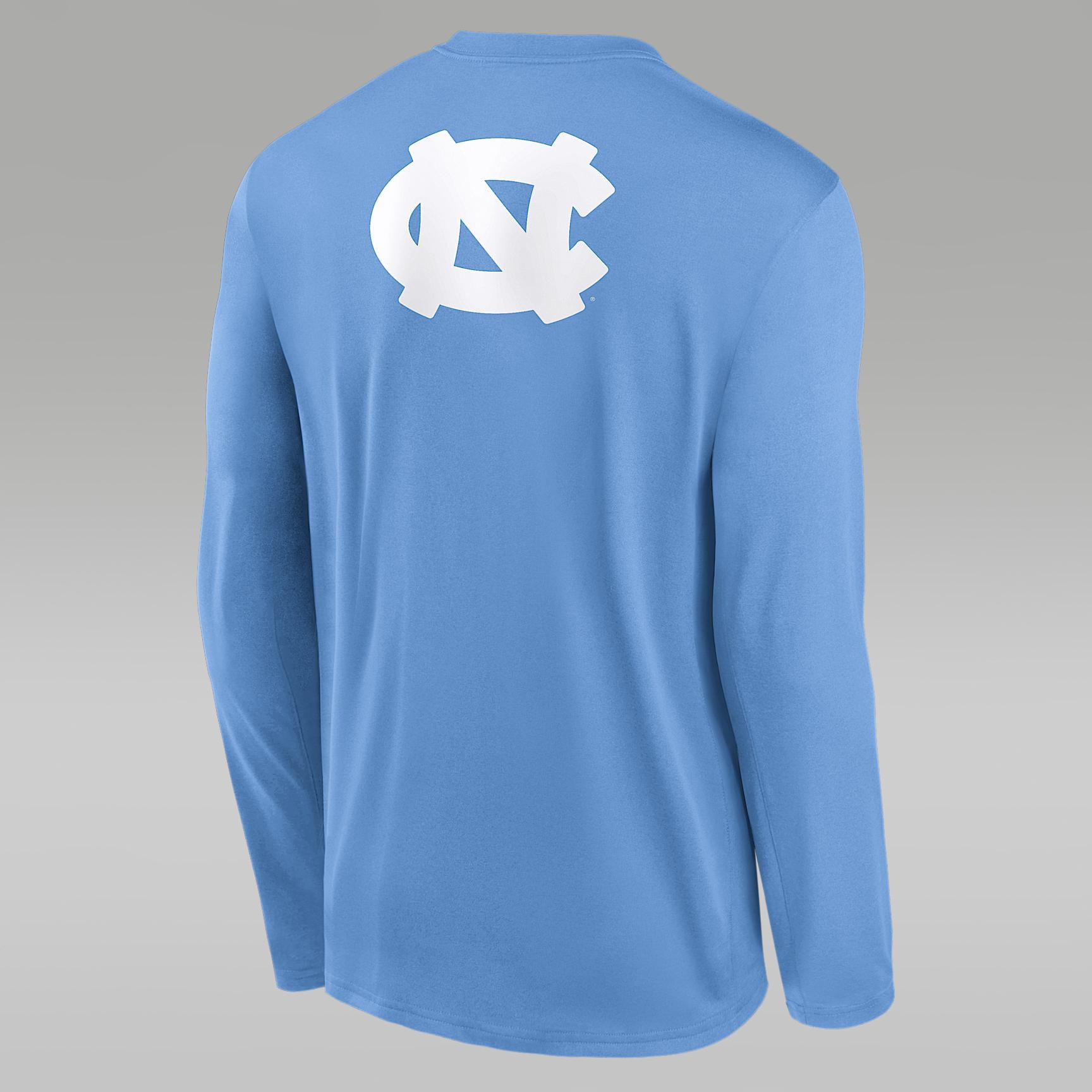 Mens North Carolina Primetime Legend 2-Hit Jordan Brand Dri-FIT College Long-Sleeve T-Shirt | NJGT4EYNCN-6TH Product Image