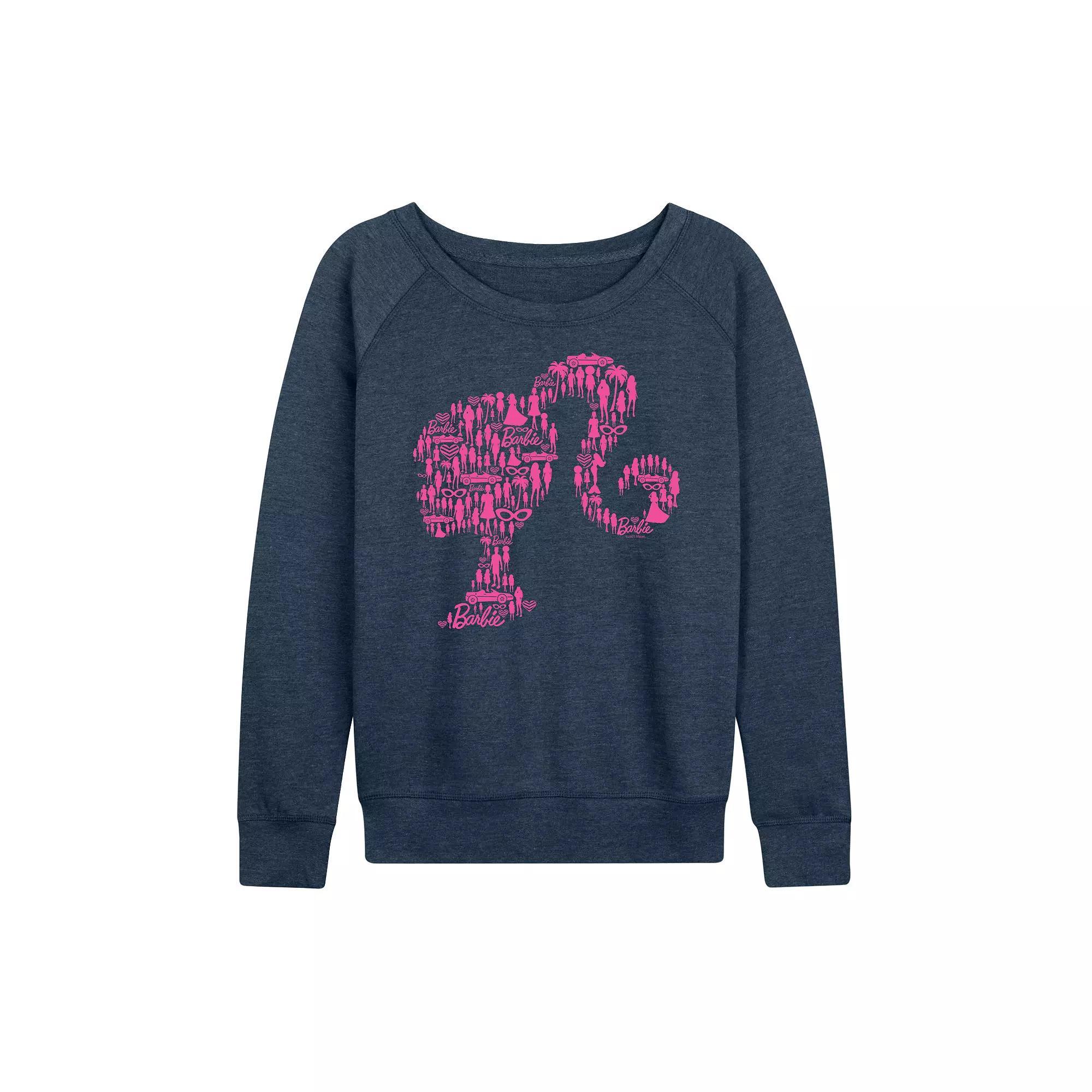 Women's Barbie® Lifestyle French Terry Long Sleeve Tee, Girl's,  Product Image