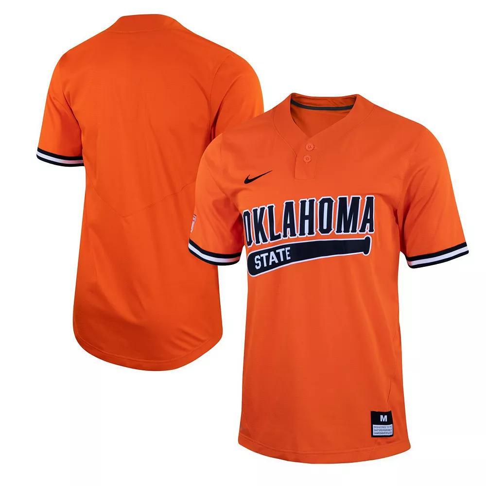 Men's Nike Orange Oklahoma State Cowboys Two-Button Replica Baseball Jersey,  Product Image