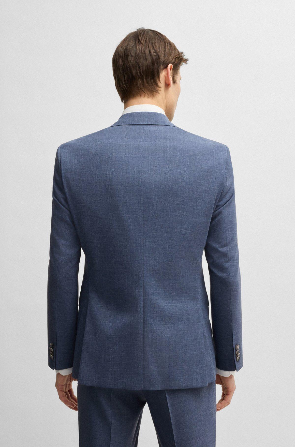 Regular-fit suit in patterned stretch cloth Product Image