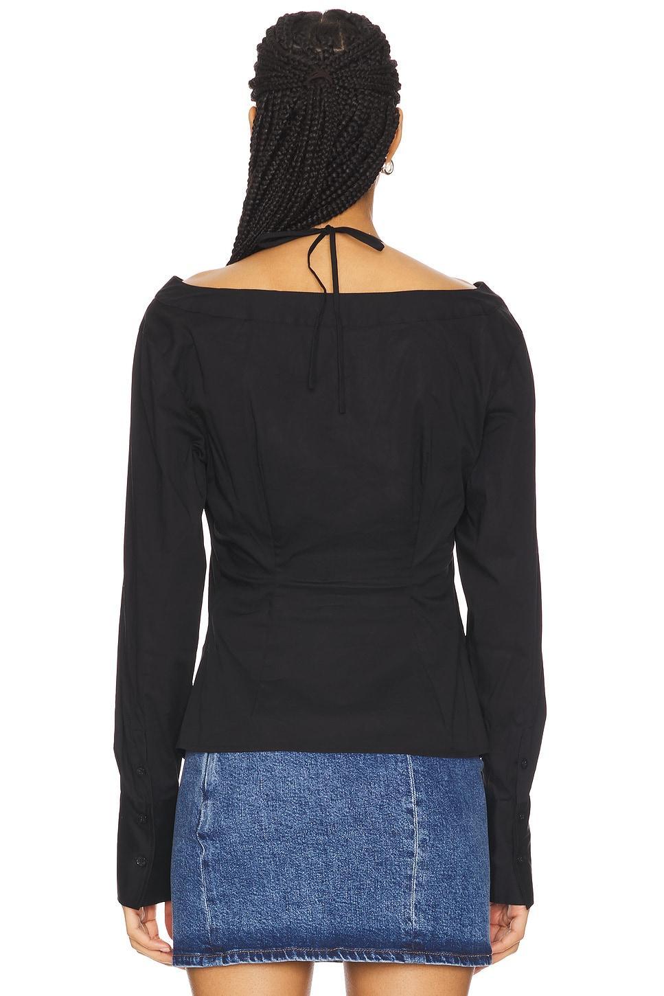 Poplin Off Shoulder Top Good American Product Image