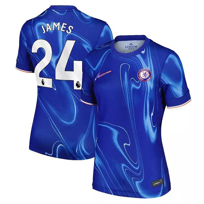 Women's Nike Reece James Blue Chelsea 2024/25 Home Replica Player Jersey, Size: XL, Chl Blue Product Image