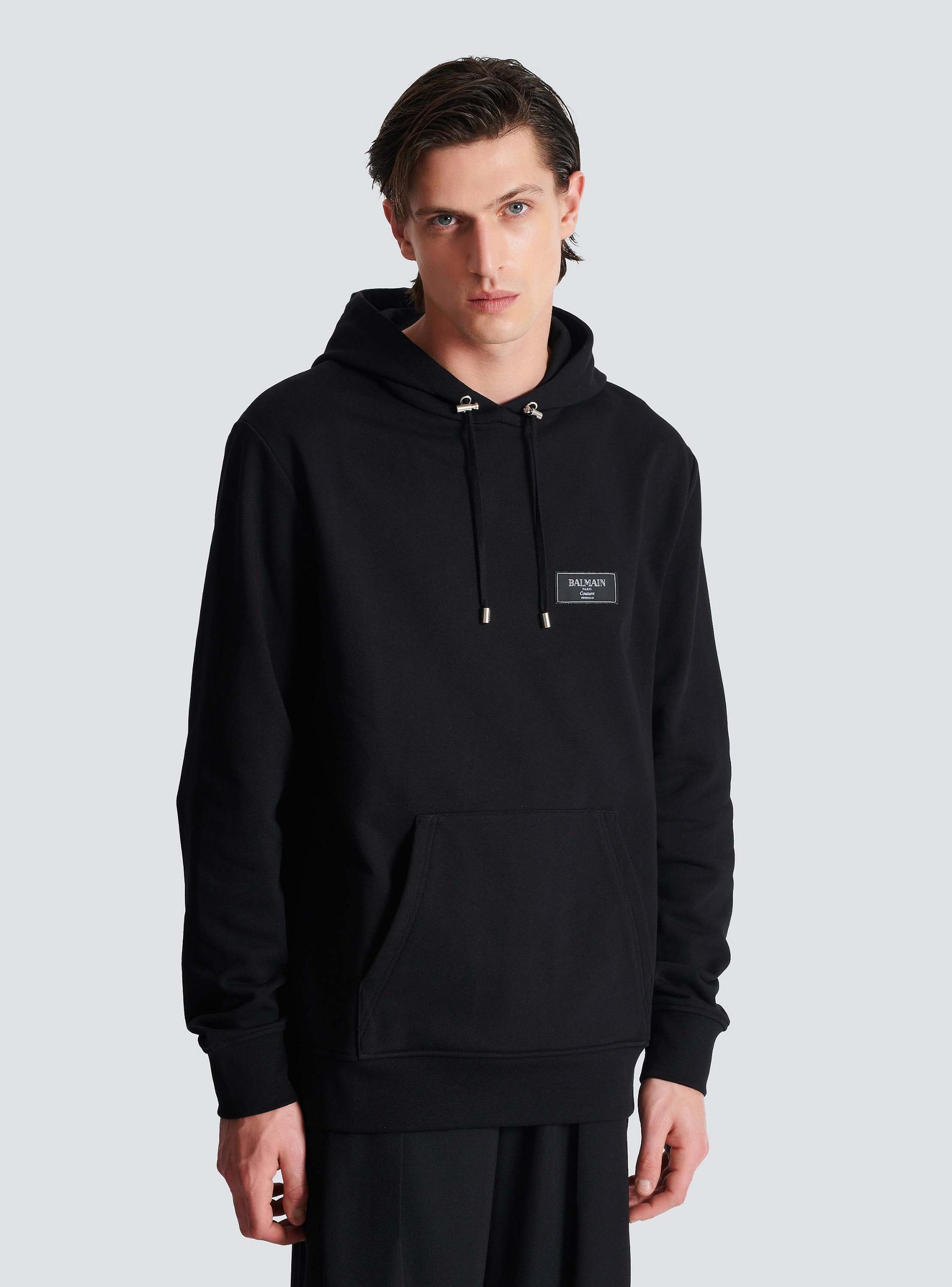 Hoodie with Balmain Couture label Product Image
