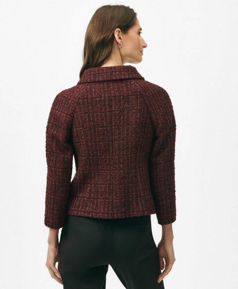 Cropped Jacket in Cotton-Wool Blend Boucle Product Image