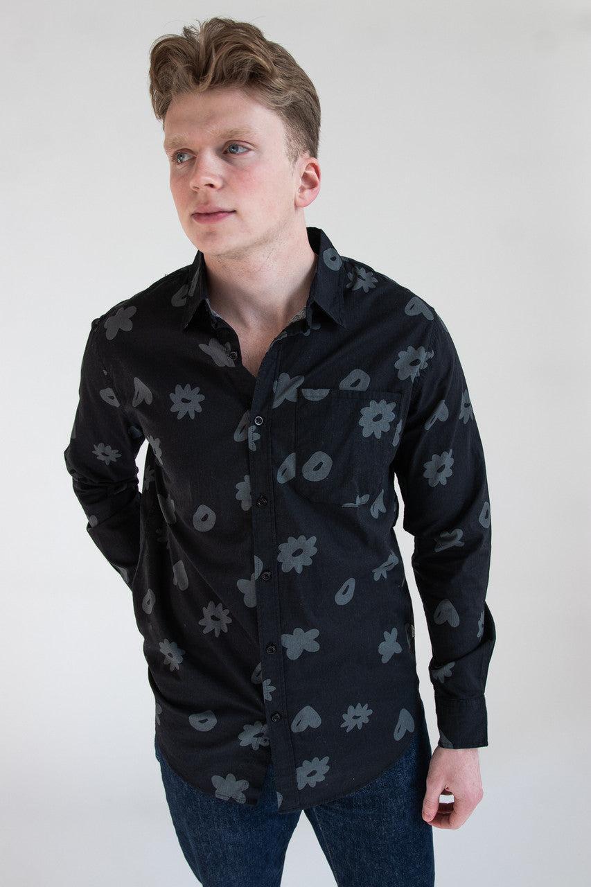 Monochrome Doodles Button Up Product Image