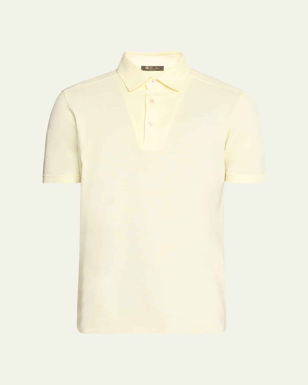 Men's Cotton Pique Polo Shirt Product Image
