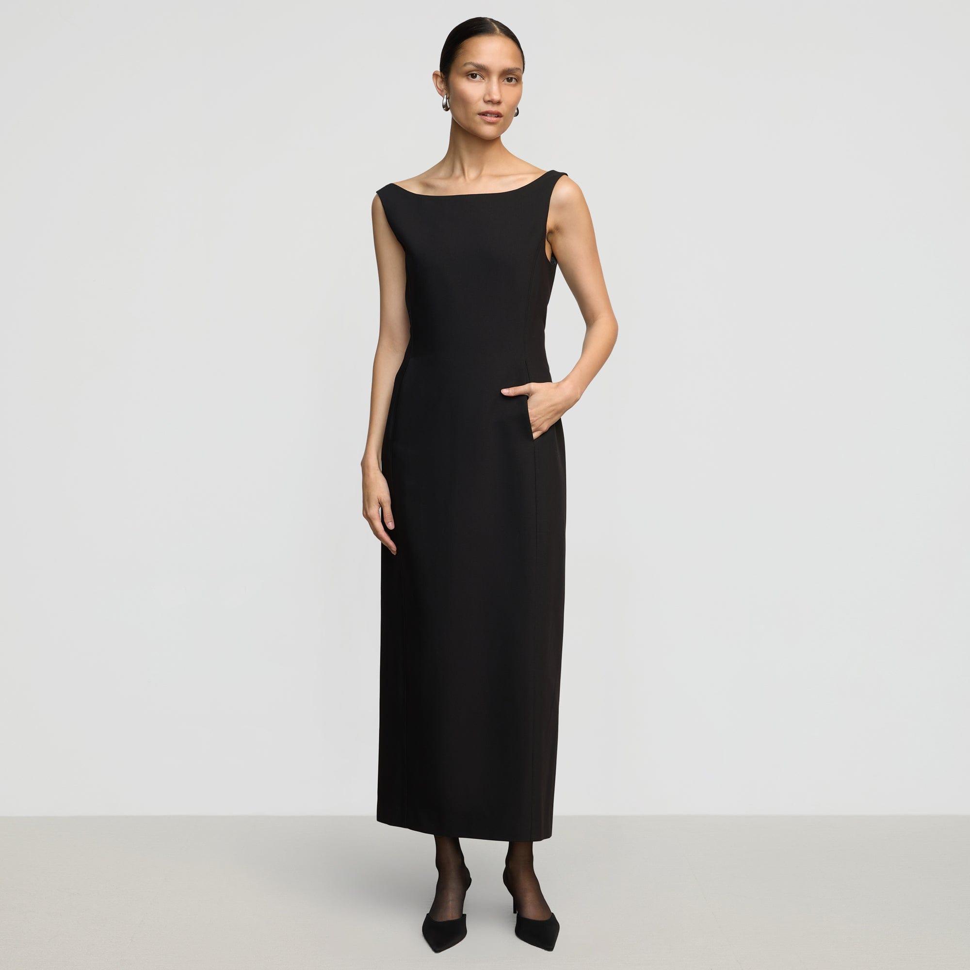 Thanya Wide-Neck Split-Back Dress Product Image