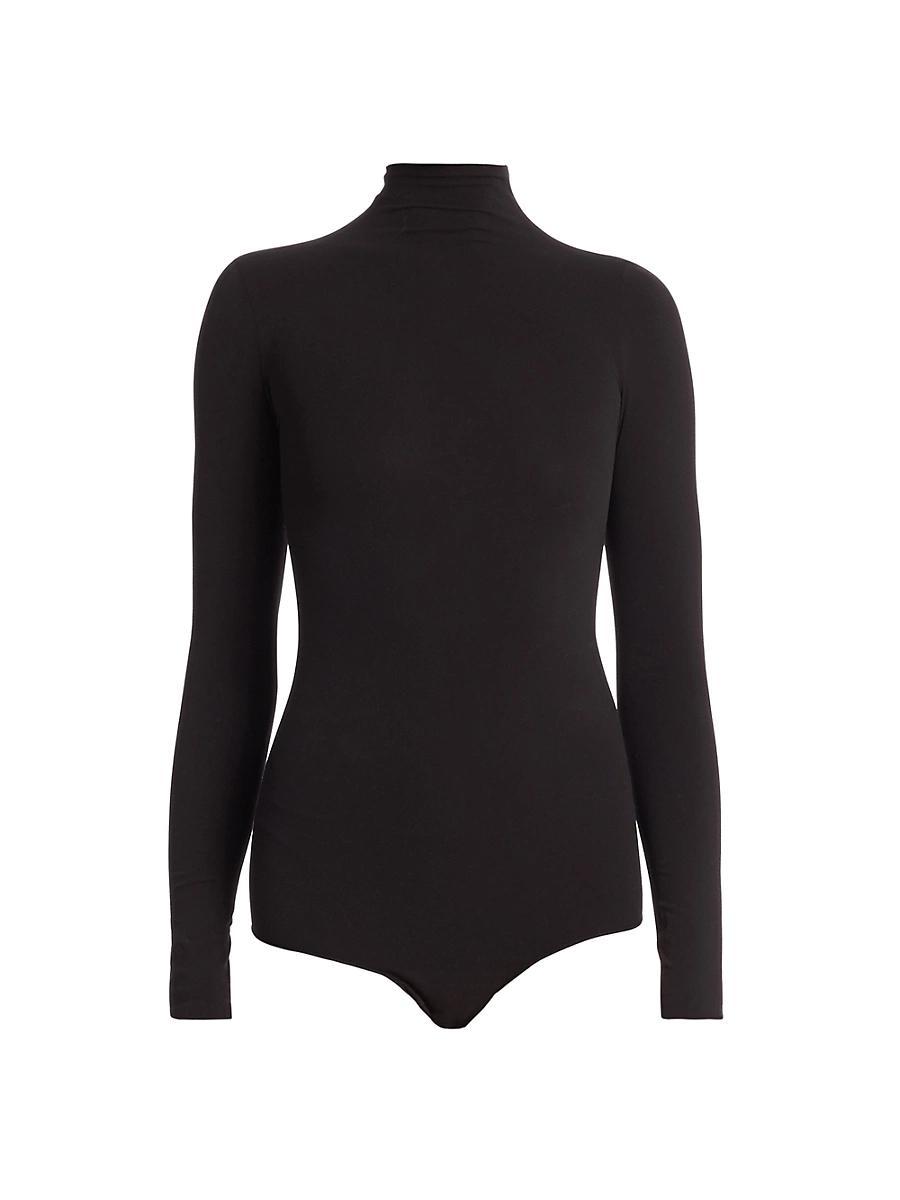 Womens Ballet Mockneck Long-Sleeve Bodysuit Product Image