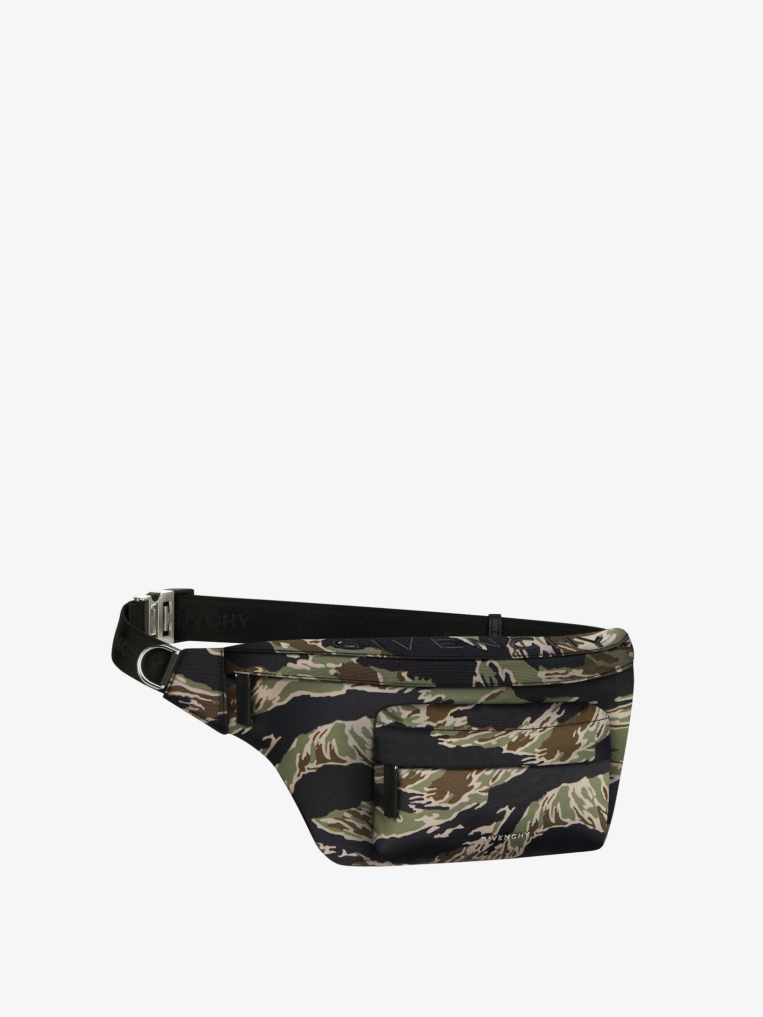 Essential U belt bag in nylon with camo print Product Image