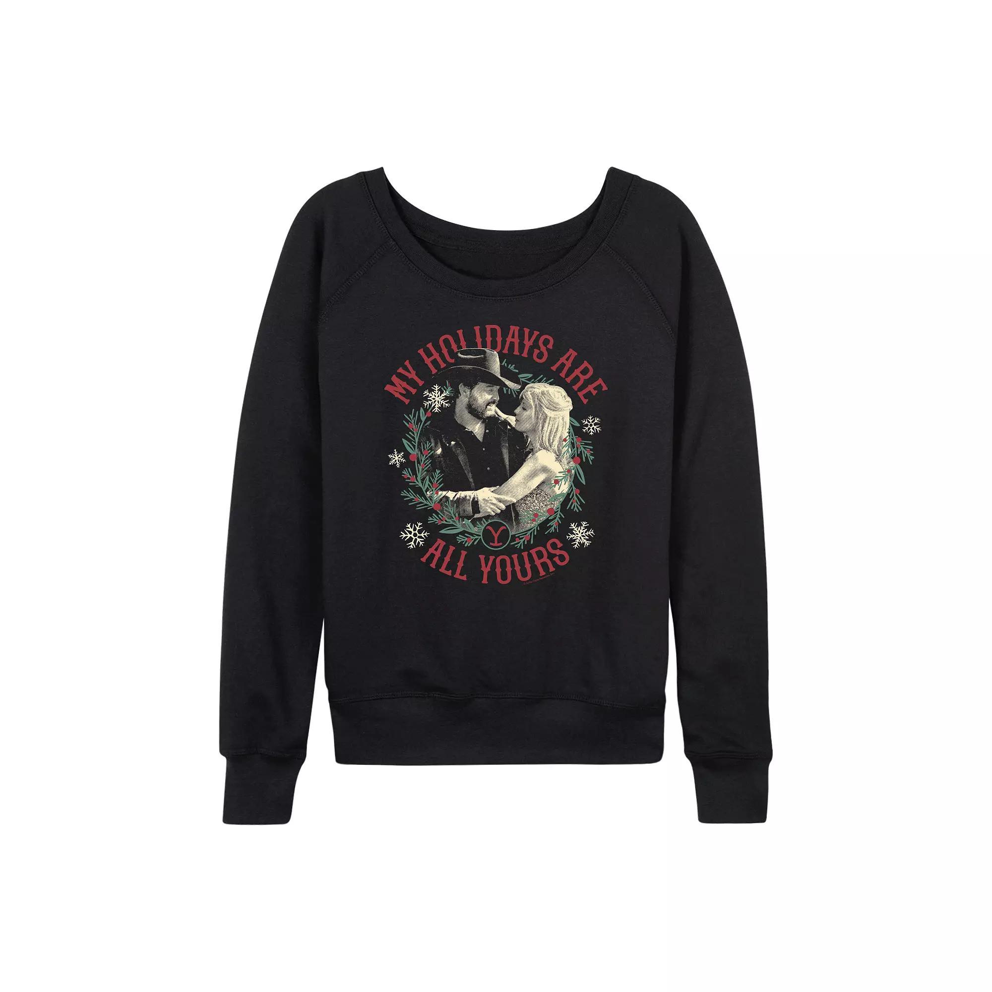 Women's Yellowstone Holidays French Terry Long Sleeve Tee,  Product Image