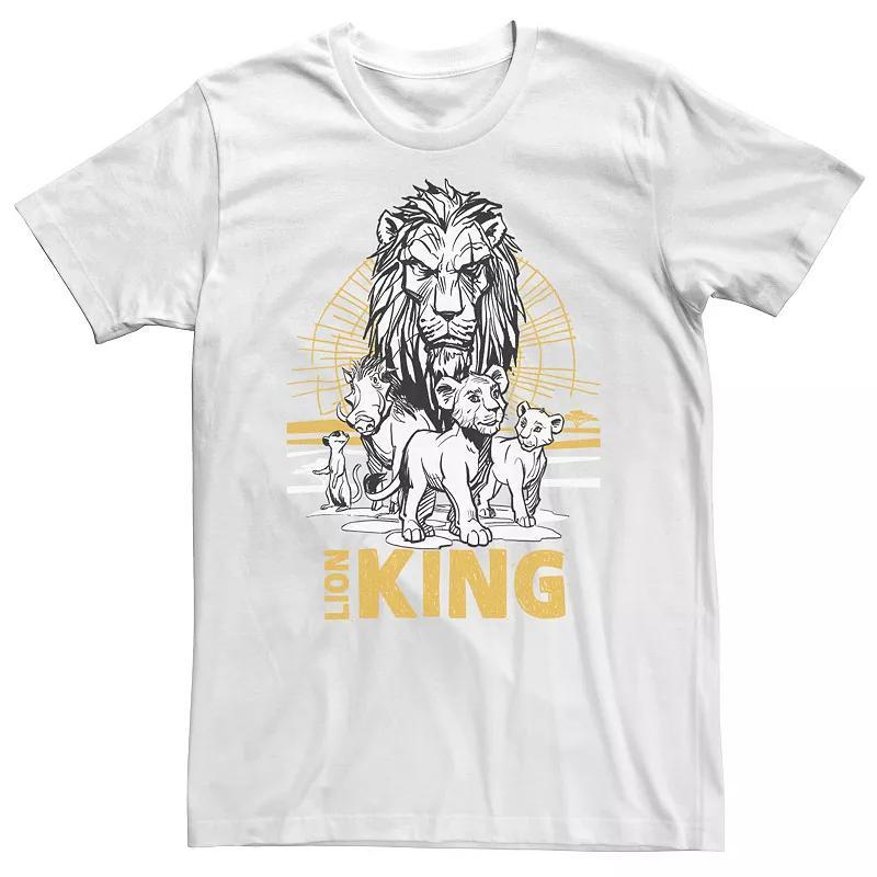 Big & Tall Disney The Lion King Live Action Group Shot Sketch Poster Tee, Men's, Size: XXL Tall, Black Product Image