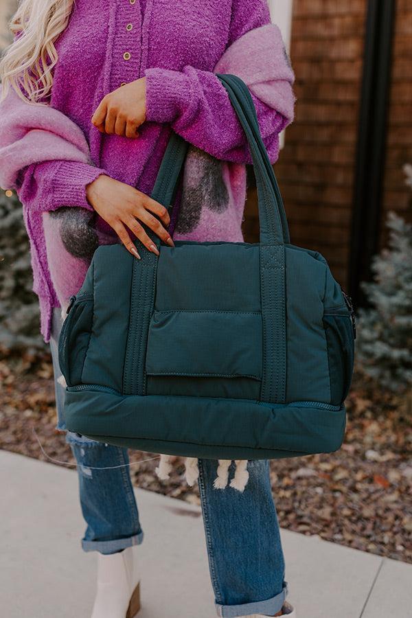 Slow Your Roll Tote In Teal Product Image