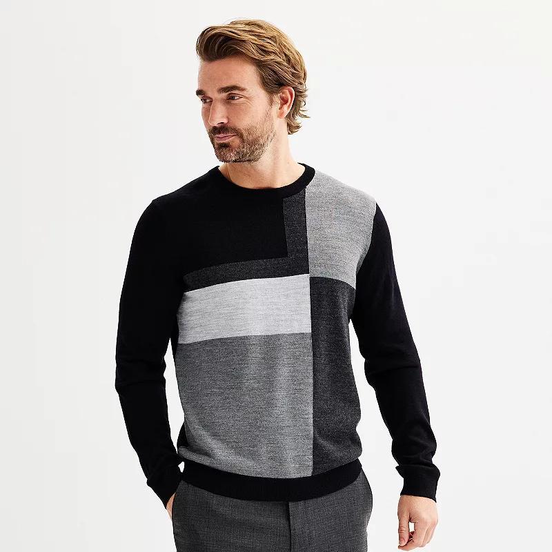 Mens Apt. 9 Merino Pattern Crewneck Sweater Product Image