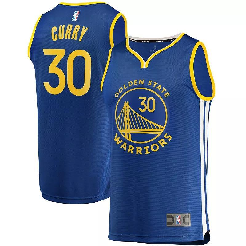 Mens Fanatics Branded Stephen Curry Royal Golden State Warriors Fast Break Replica Player Team Jersey - Icon Edition Product Image