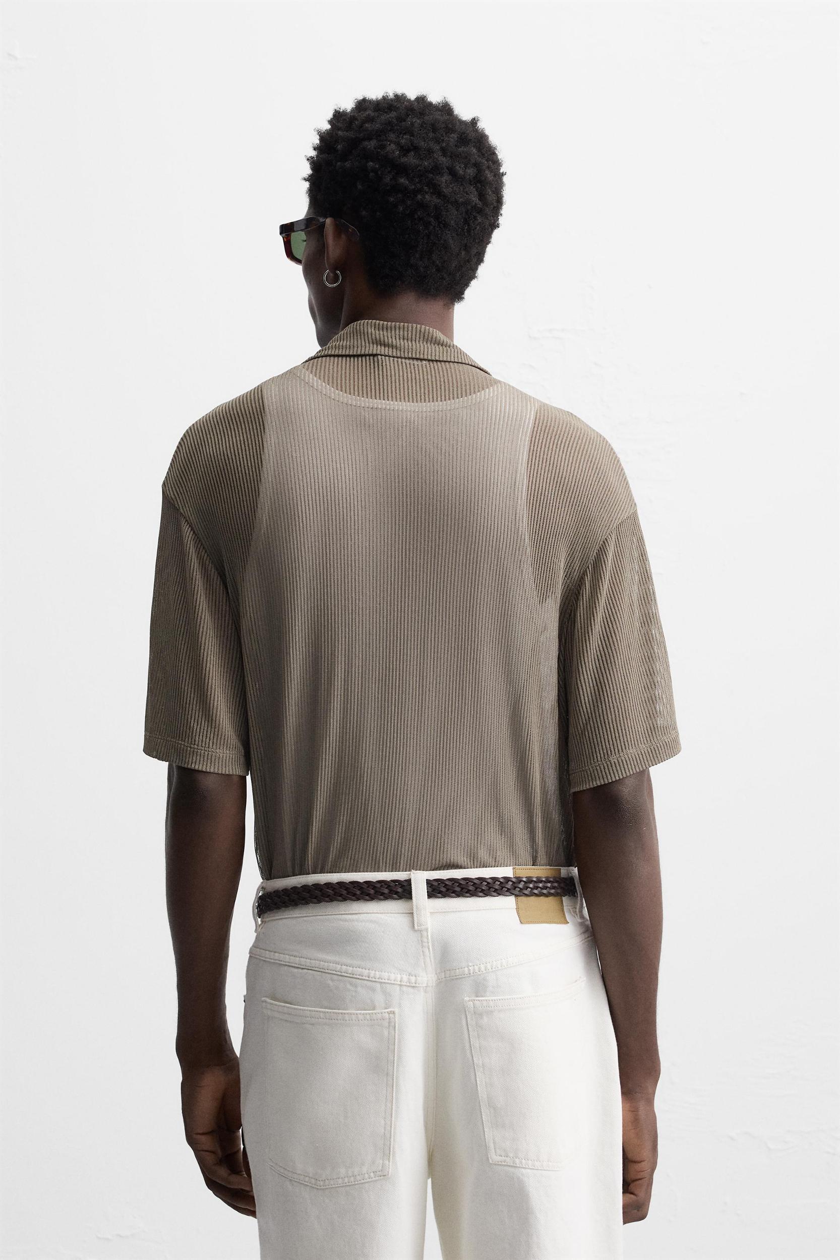 SEMI-SHEER TEXTURED SHIRT Product Image