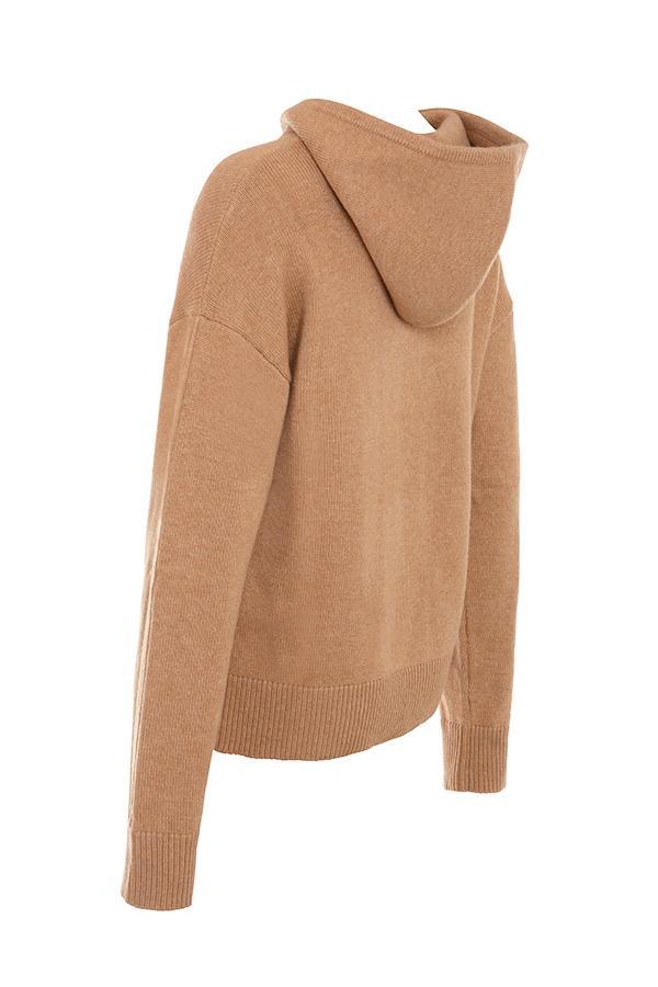 Jionni Camel Cashmere Blend Hoodie Product Image