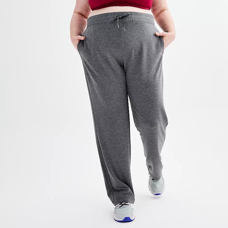 Plus Size Tek Gear® Straight Leg French Terry Pants, Women's, Size: 4XL, Blue Crayon Product Image