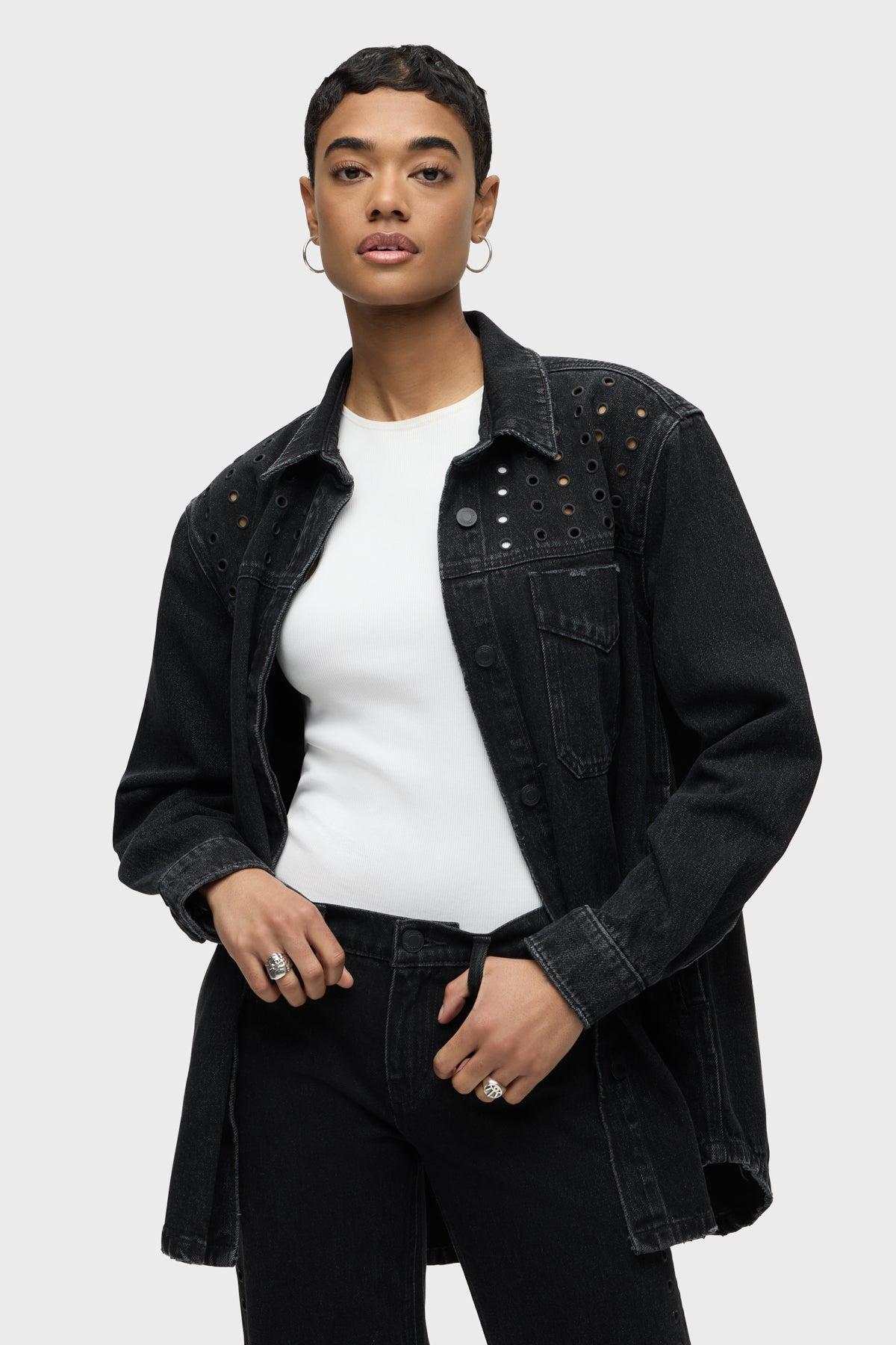 Shacket w/ Grommet Detail Female Product Image