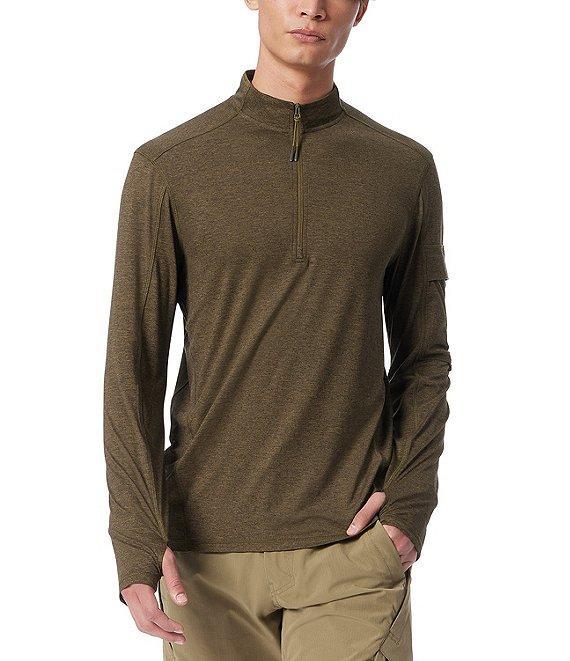 Cross Eyed Moose Celestial Partial-Zip Long Sleeve Performance Biker T-Shirt Product Image