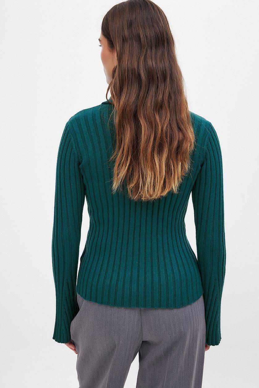 Knitted Ribbed Sweater Product Image