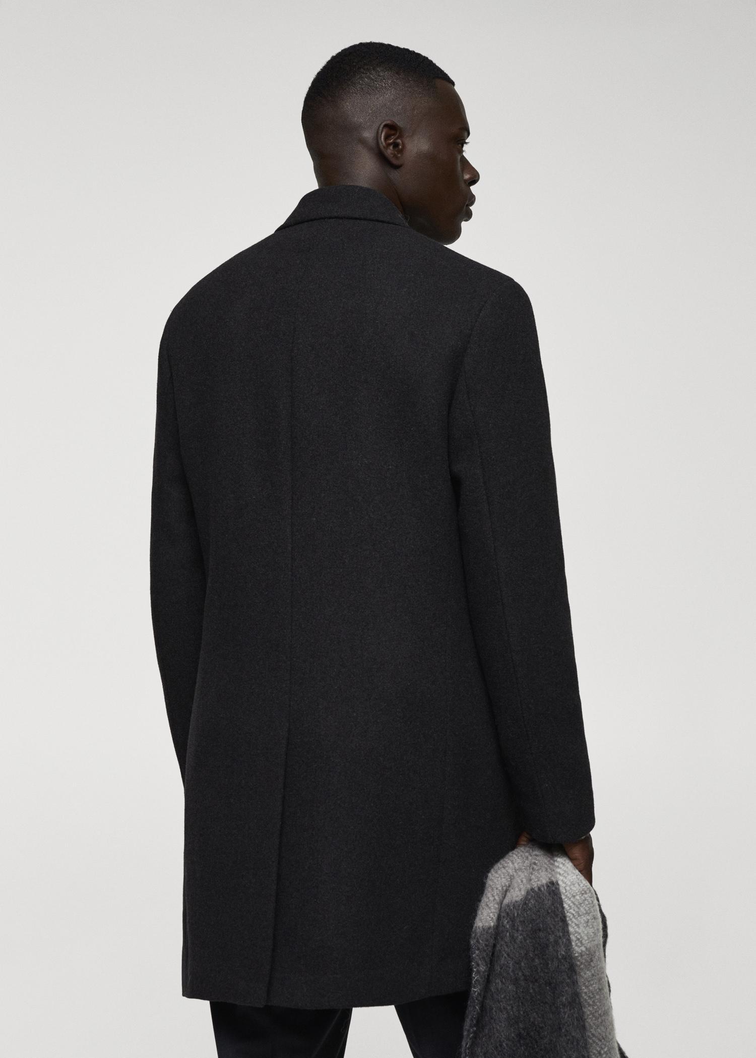 Lightweight recycled wool coat - Men | MANGO USA Product Image