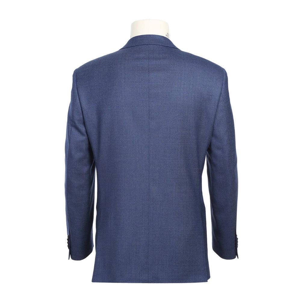 Men's Classic Fit Blue Wool Blend 2 Piece Suit Male Product Image