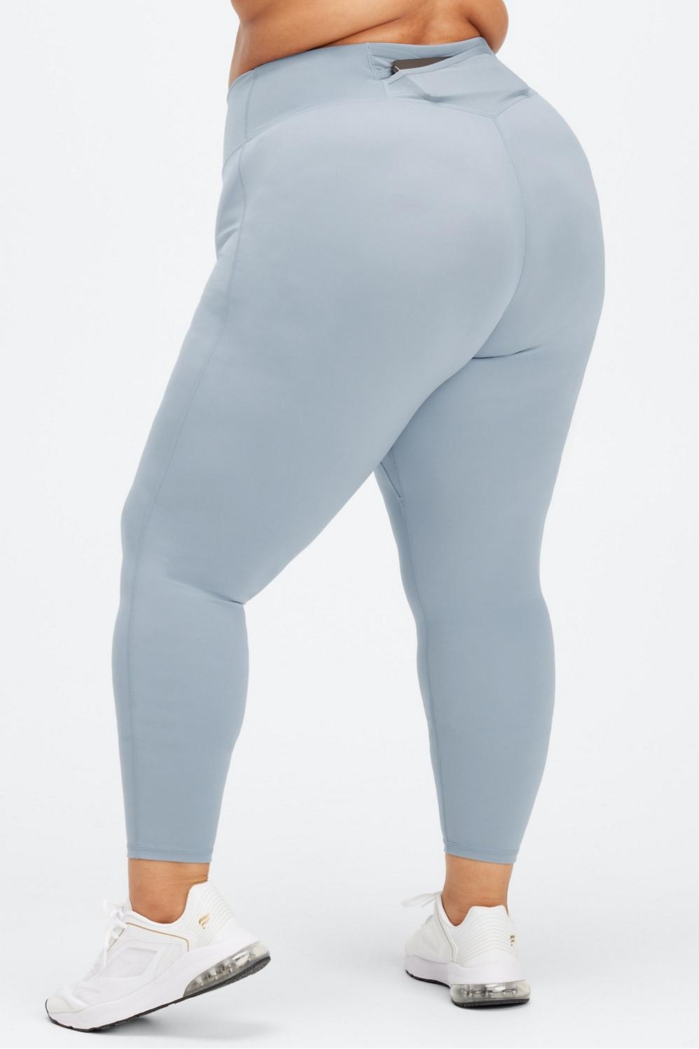 Fabletics Trinity High-Waisted Pocket Legging Womens blue plus Size 3X Product Image