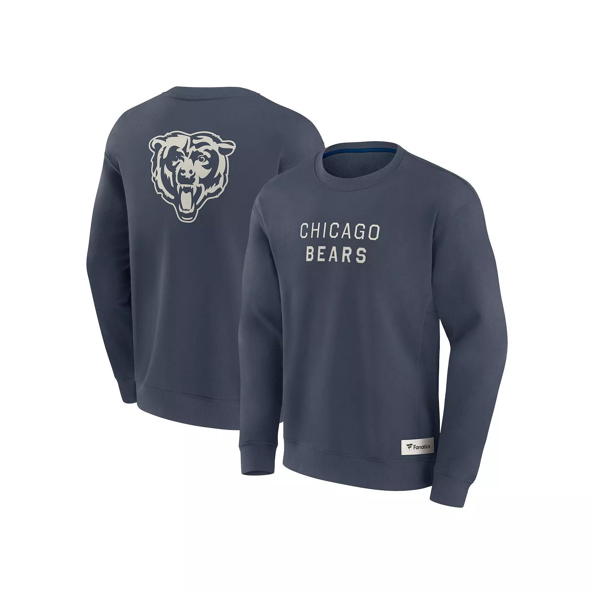 Men's Fanatics Navy Chicago Bears Elements Future Ground Lettering Pullover Sweatshirt, Size: Medium, Blue Product Image