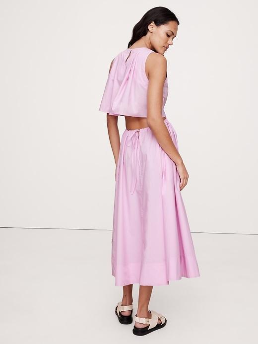 Cotton Poplin Cut-Out Midi Dress Product Image