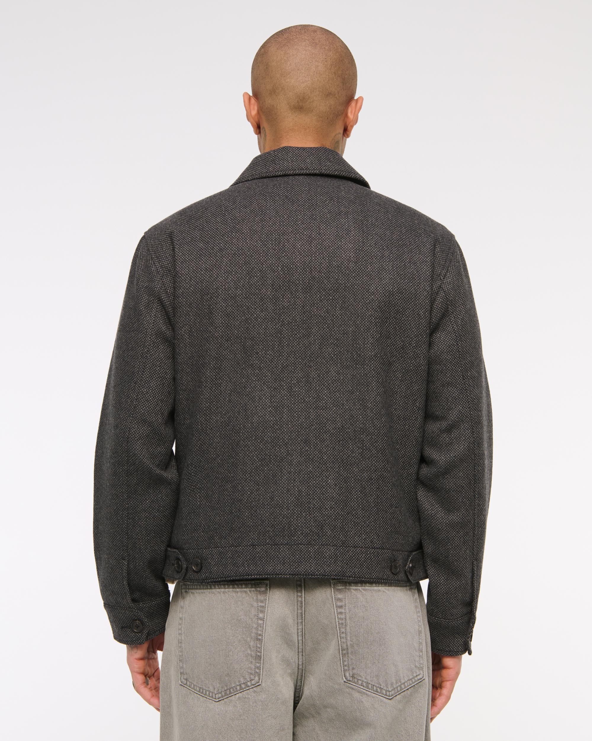 Cropped Wool-Blend Zip Jacket Product Image