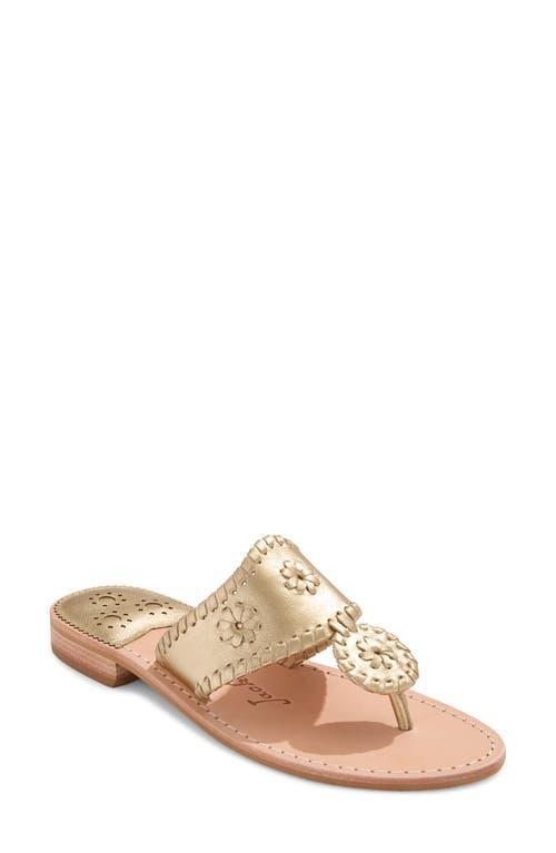 Jack Rogers Jacks Leather Flat Thong Sandals Product Image