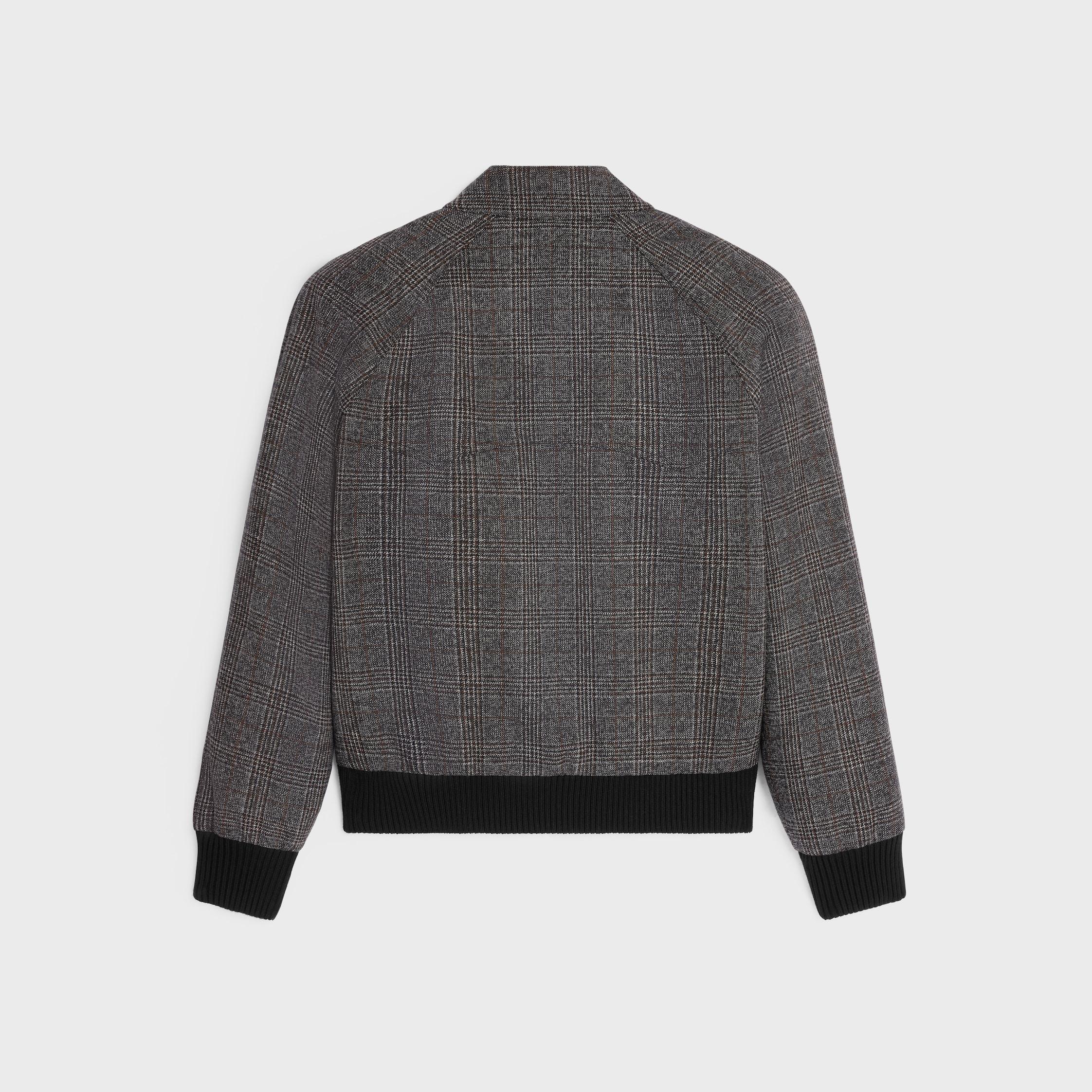 triomphe blouson jacket in prince of wales wool Product Image