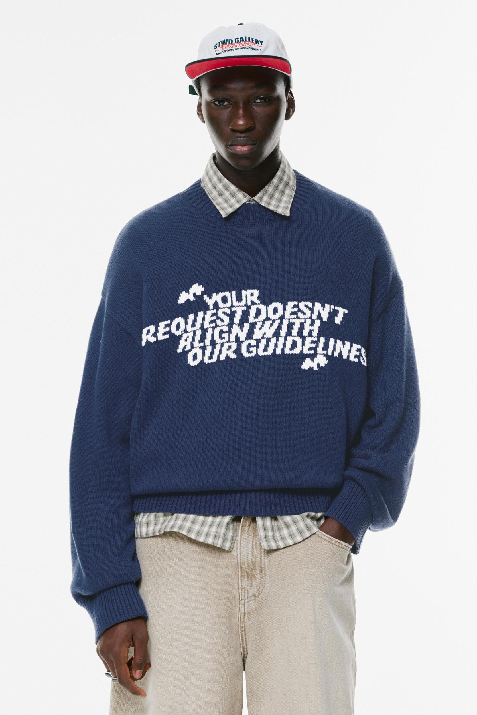 Text graphic jumper Product Image