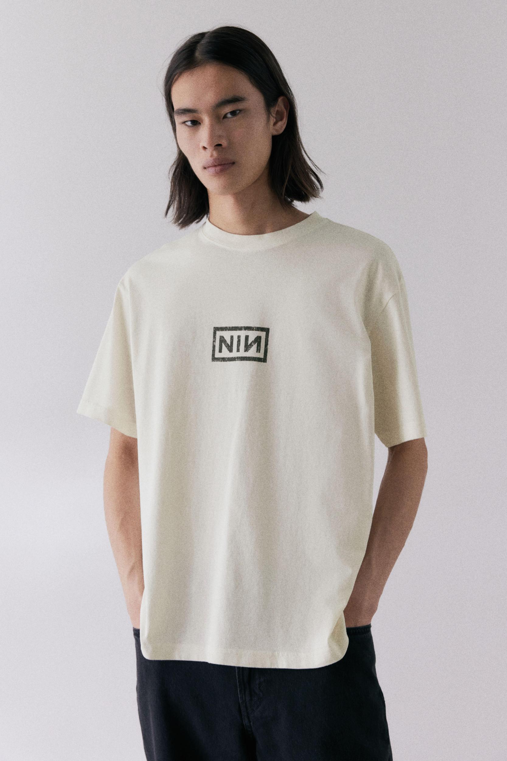 Loose Fit Vintage-Look Printed T-Shirt Product Image