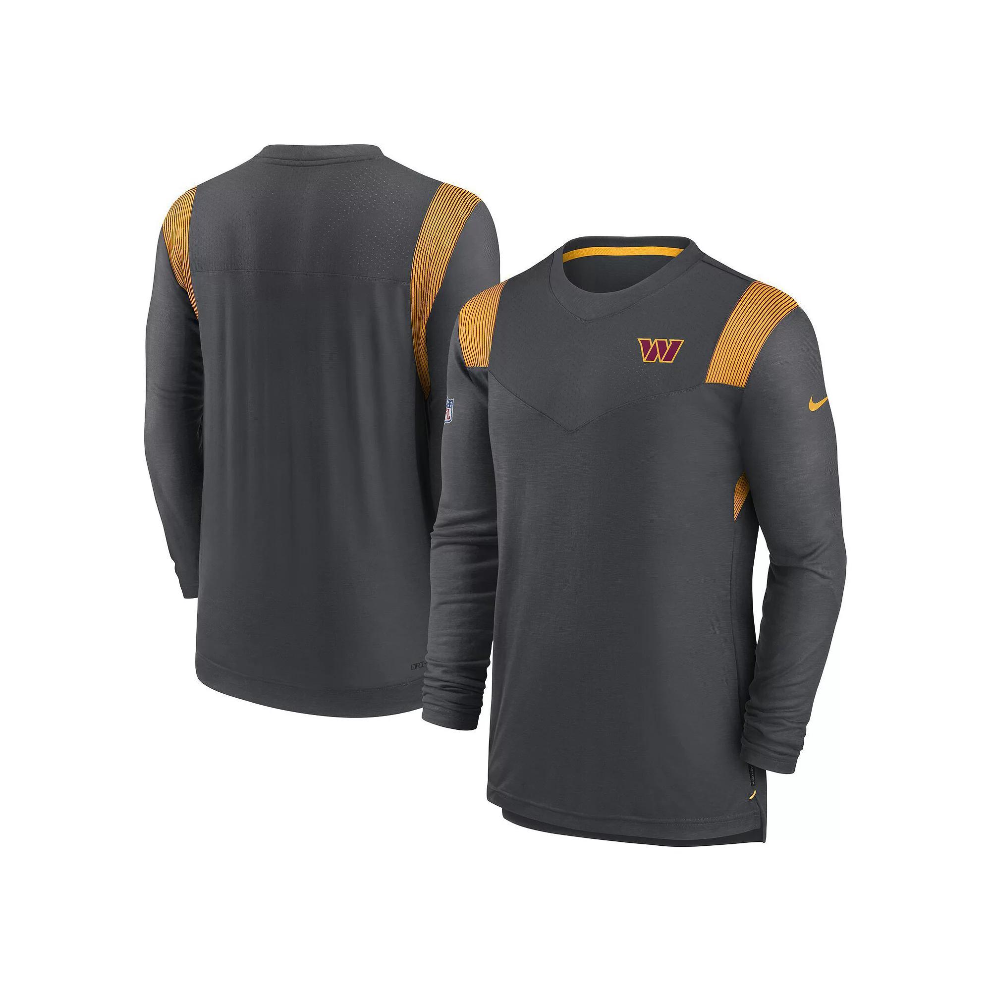 Men's Nike Heather Charcoal Washington Commanders Player Performance Long Sleeve T-Shirt,  Product Image