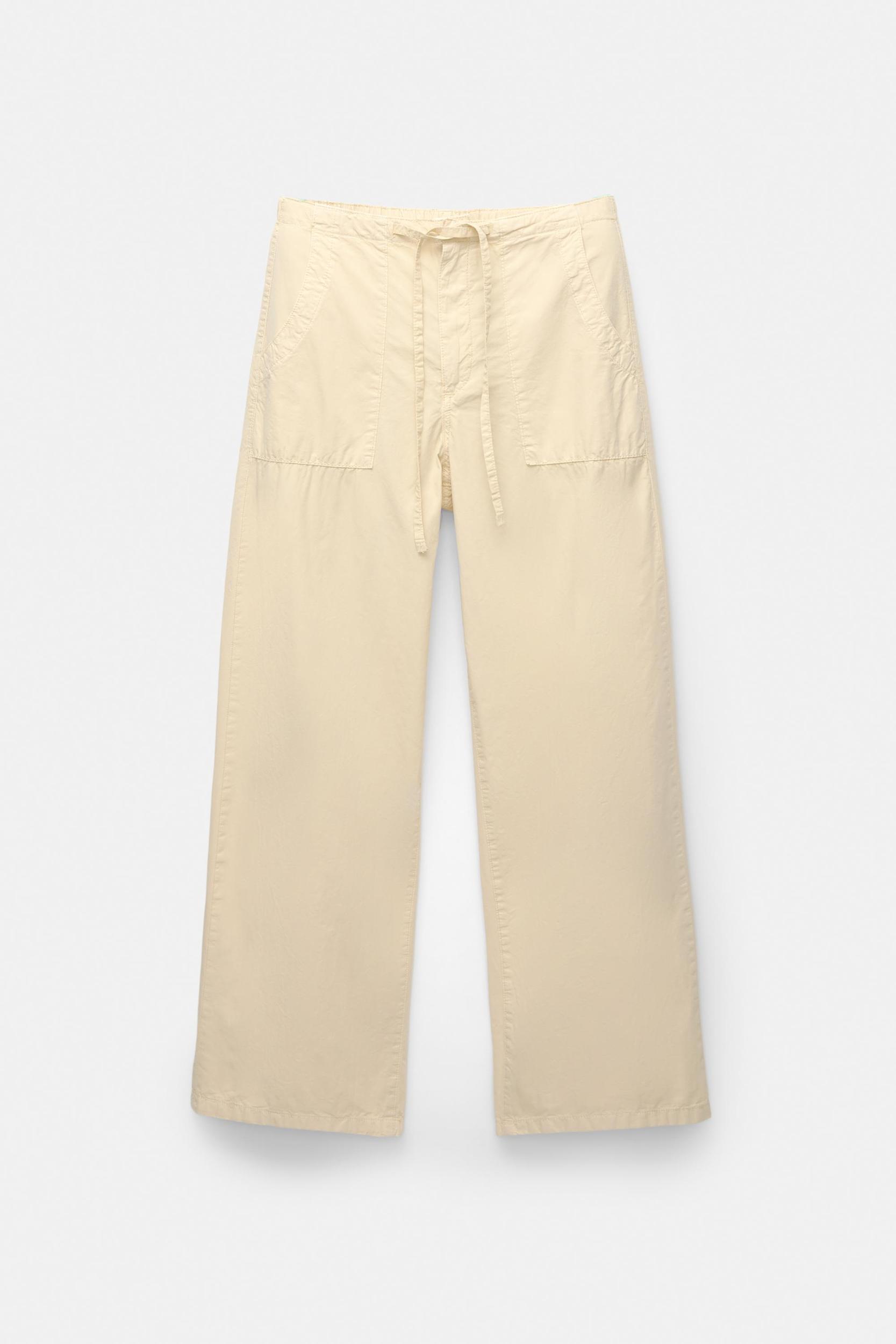 Baggy poplin trousers Product Image