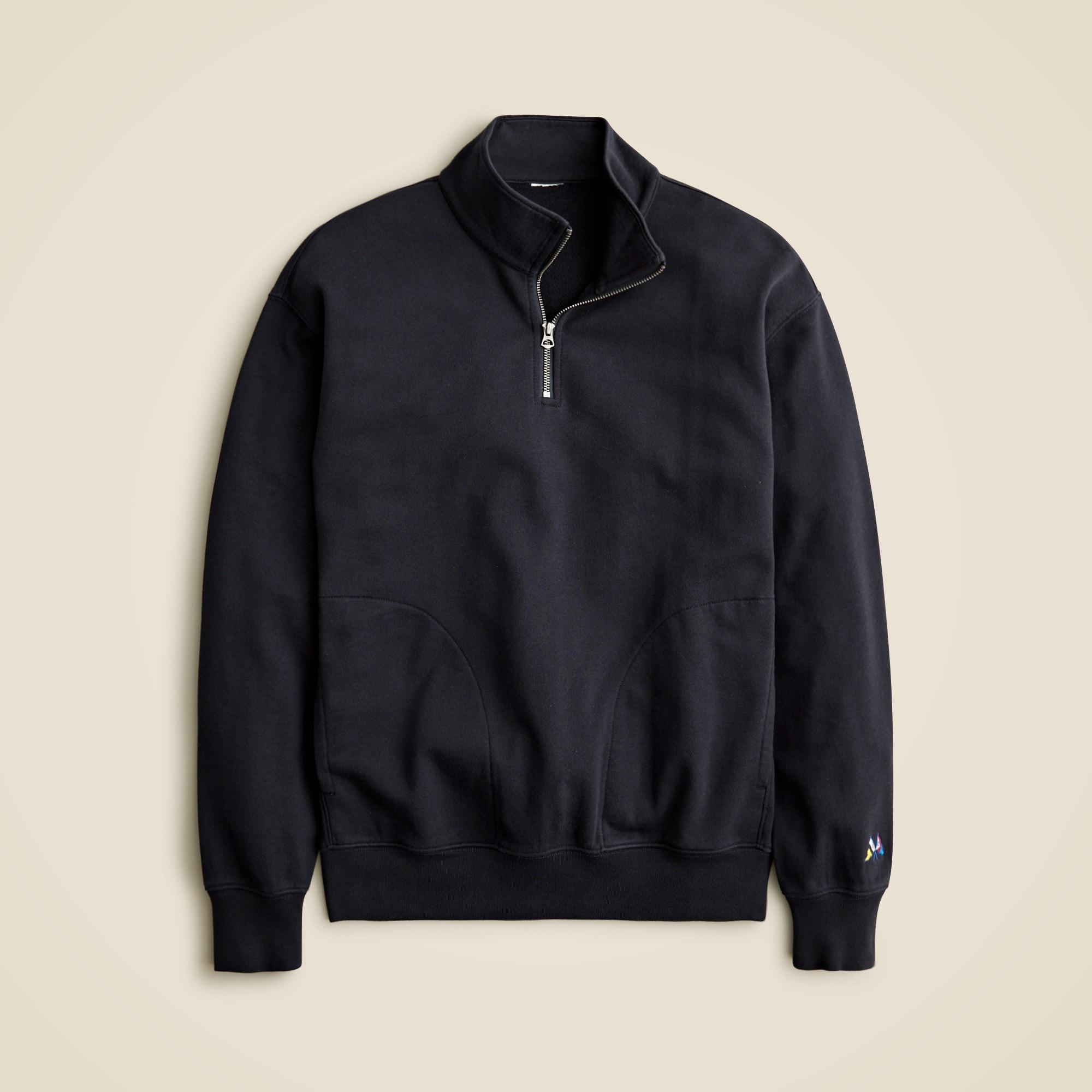 Relaxed-fit lightweight french terry quarter-zip sweatshirt Product Image