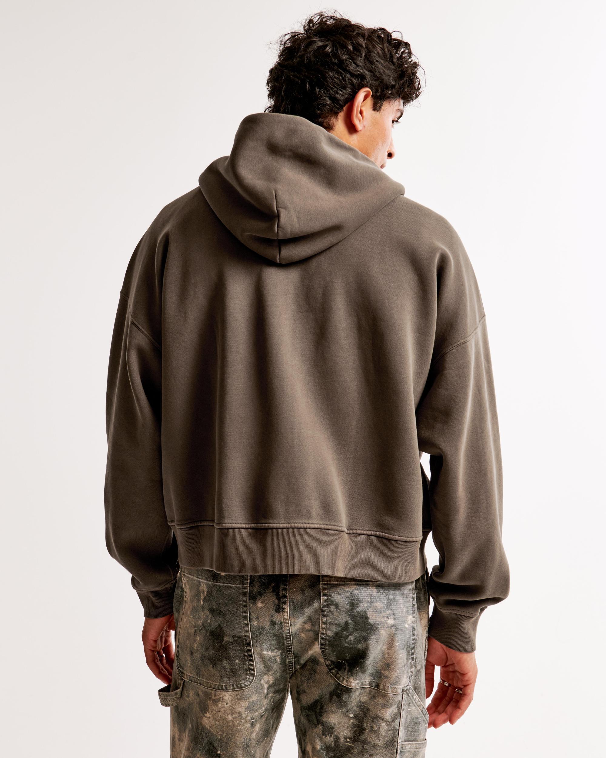 Cropped Essential Full-Zip Hoodie Product Image