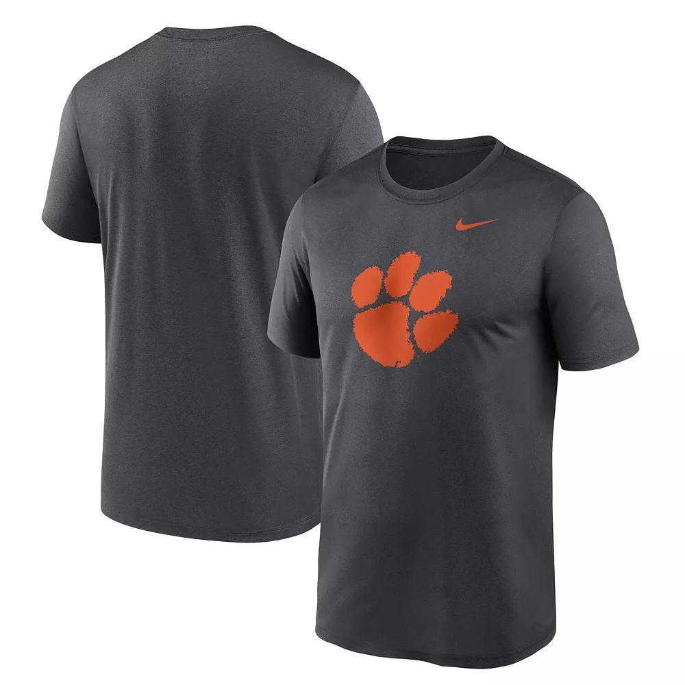 Men's Nike Anthracite Clemson Tigers Primetime Legend Logo T-Shirt, Size: 2XL, Grey Product Image