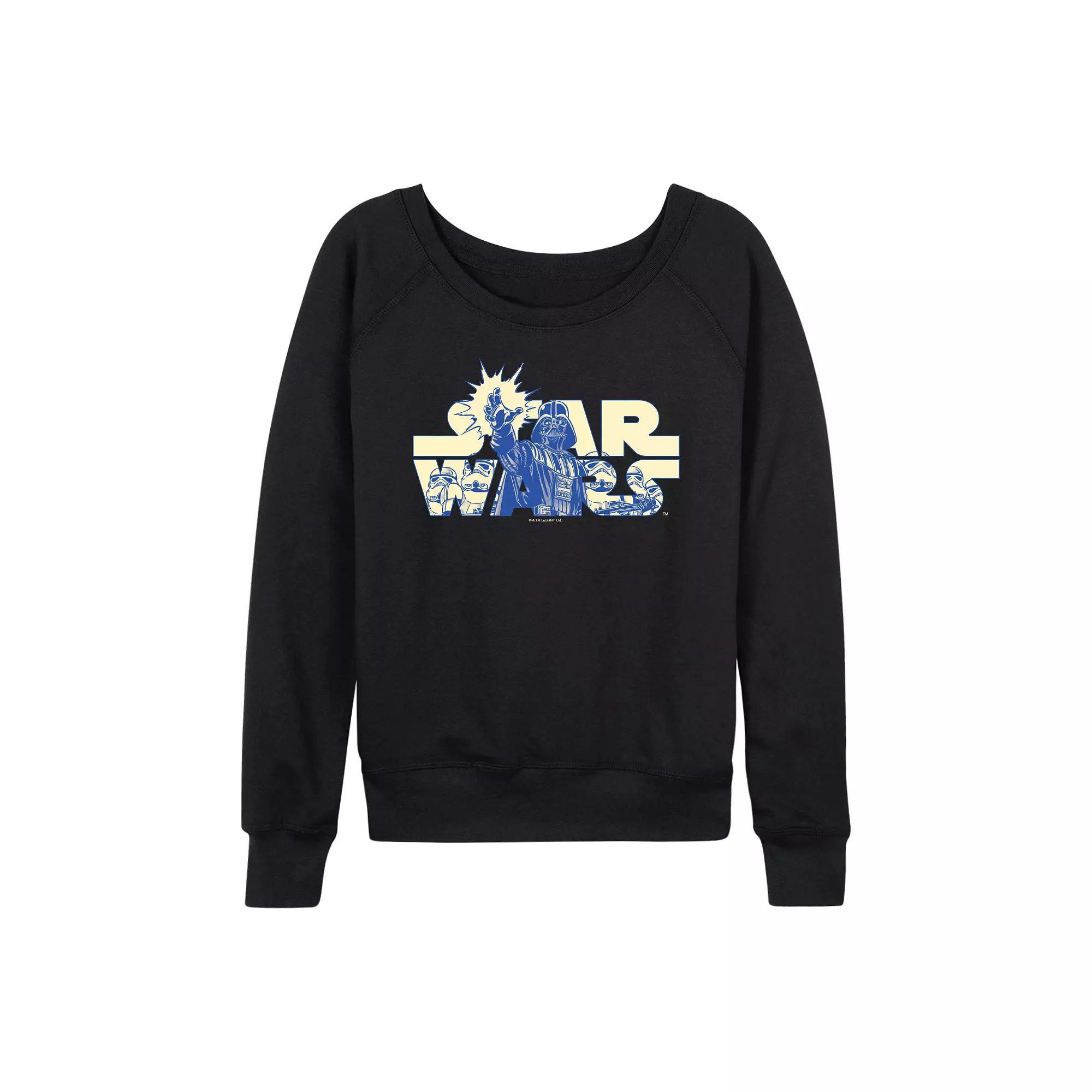 Women's Star Wars Darth Vader & Stormtroopers Logo French Terry Long Sleeve Tee,  Product Image