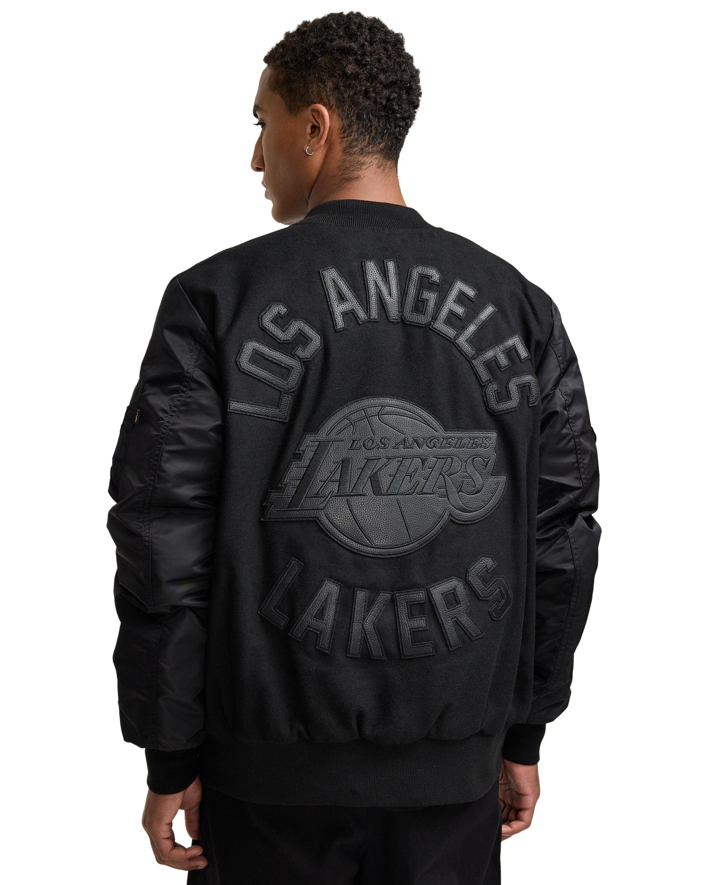 Alpha Industries x Boston Celtics MA-1 Wool Varsity Jacket Black Male Product Image