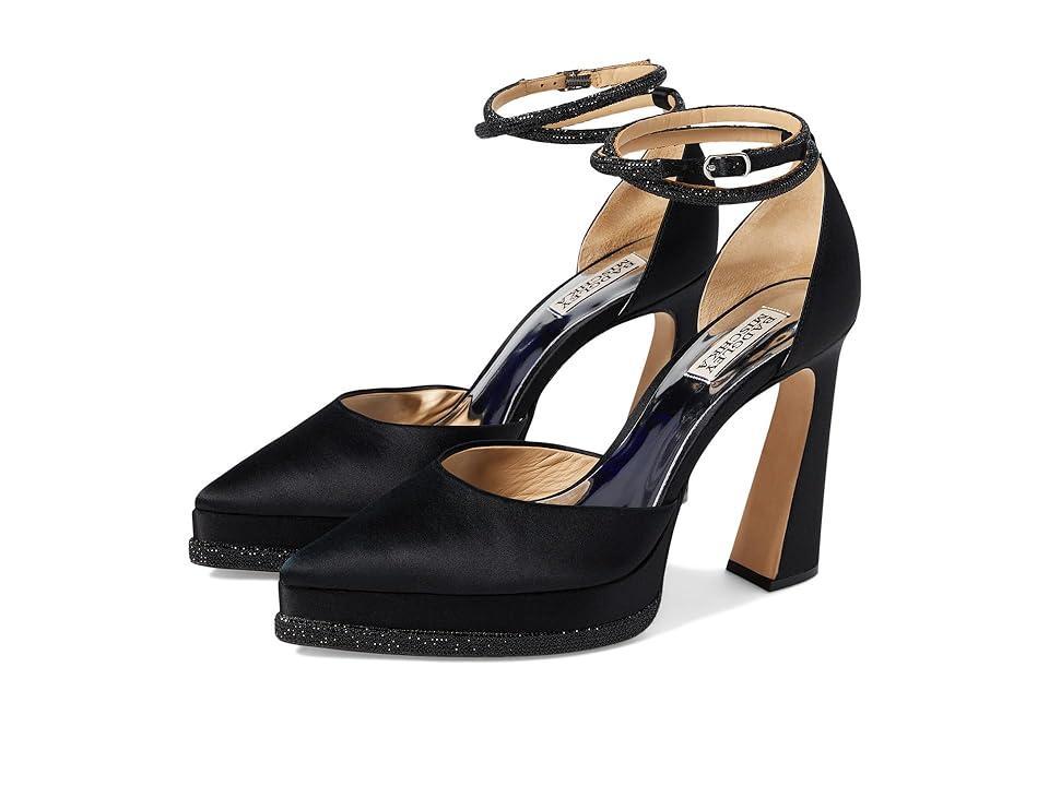 Badgley Mischka Eliana Platform Embellished Satin Pumps Product Image